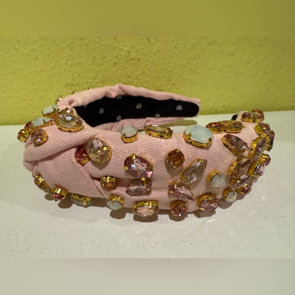 🎀 Lele Sadoughi Pink Crystal Embellished Headband